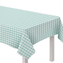 Green Gingham 60 in. x 104 in. Fabric Tablecloth (570288)