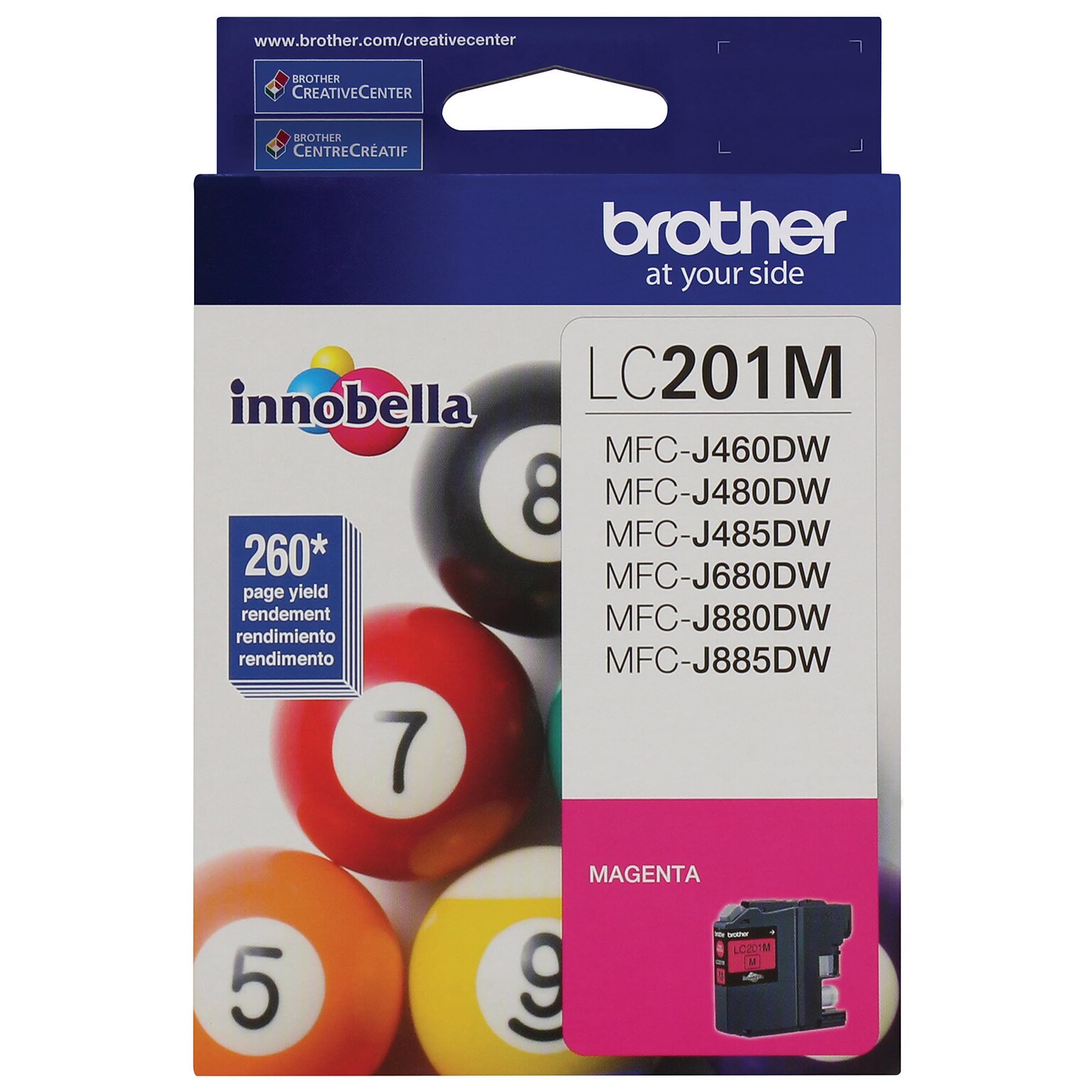 Brother LC201M Magenta Standard Yield Ink Cartridge   (LC201M)