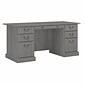 Bush Furniture Saratoga 66"W Executive Desk with Drawers, Modern Gray (EX45866-03K)