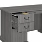 Bush Furniture Saratoga 66"W Executive Desk with Drawers, Modern Gray (EX45866-03K)