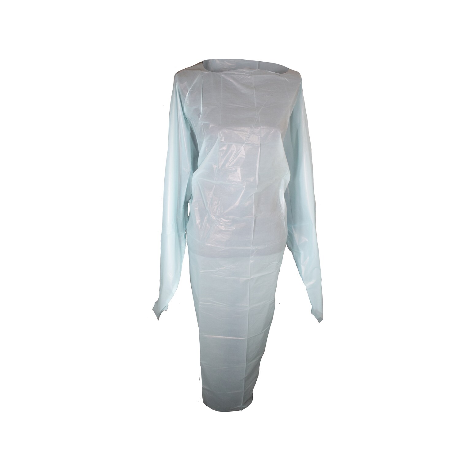 Unimed Unisex CPE Isolation Gown, Blue, 55, 100/Case (WTLG102755B)