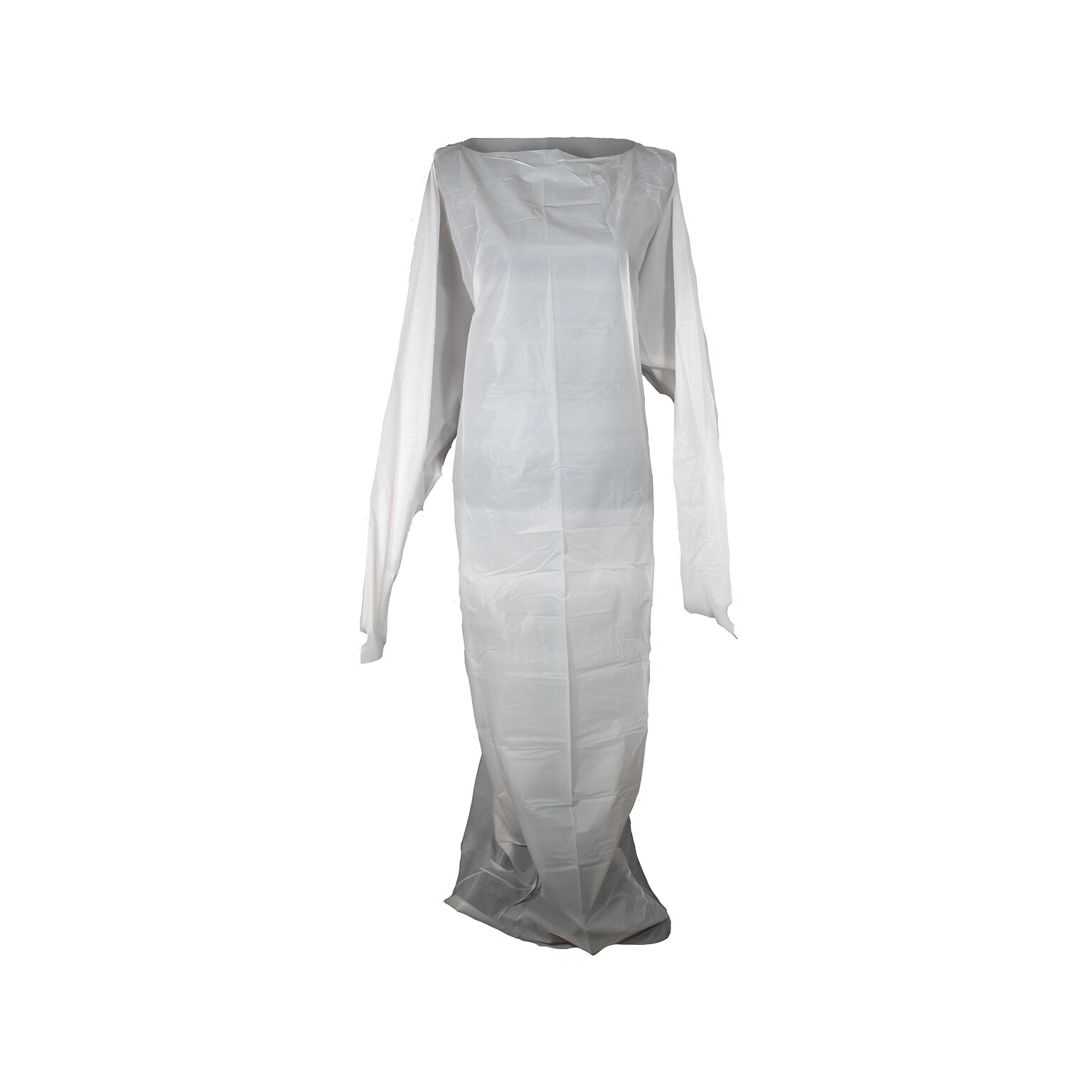 Unimed Unisex CPE Isolation Gown, White, 60, 100/Carton (WTLG102760W)