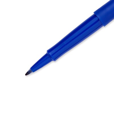 Paper Mate Flair Felt Pen, Medium Point, Blue Ink, Dozen (8410152)