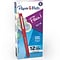 Paper Mate Flair Felt Pen, Medium Point, Red Ink, Dozen (8420152)