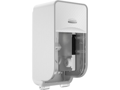 Kimberly-Clark Professional ICON Coreless 2-Roll Vertical Toilet Paper Dispenser with Faceplate, Whi