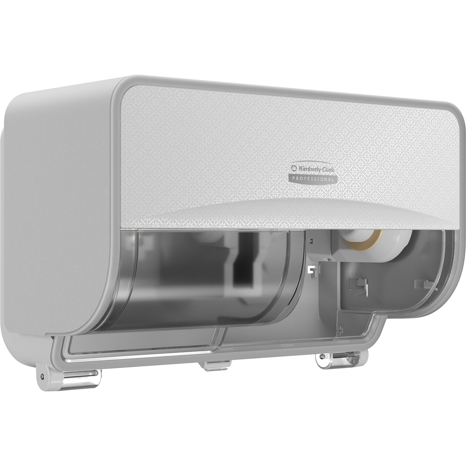 Kimberly-Clark Professional ICON Coreless 2-Roll Horizontal Toilet Paper Dispenser with Faceplate, White Mosaic (58712)
