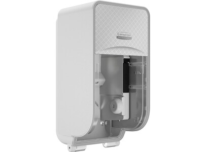 Kimberly-Clark Professional ICON Coreless 2-Roll Vertical Toilet Paper Dispenser with Faceplate, Sil