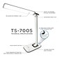 Mount-It! Turcom Dimmable LED Desk Lamp with USB Ports for Chargers (TS-7005)