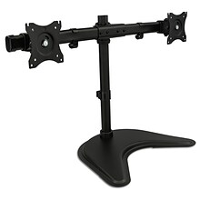 Mount-It! Adjustable Dual Monitor Freestanding Desk Stand, Up to 27, Black (MI-1781)