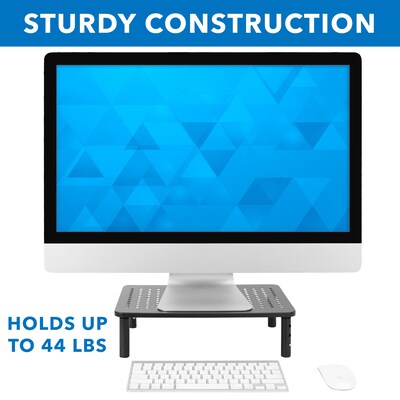Mount-It! Adjustable Monitor Stand, Up to 32" Monitor, Gray, 2/Pack (MI-7364)