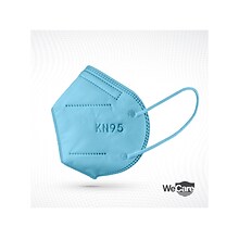 WeCare Disposable KN95 Face Mask, Adult, Blue, 20 Masks/Box, 3 Boxes/Pack (TBN203225)