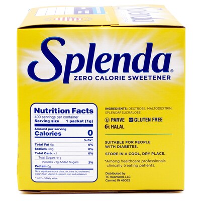 Splenda Zero Calorie Sweetener, 400 Packets/Box (HFP20041)