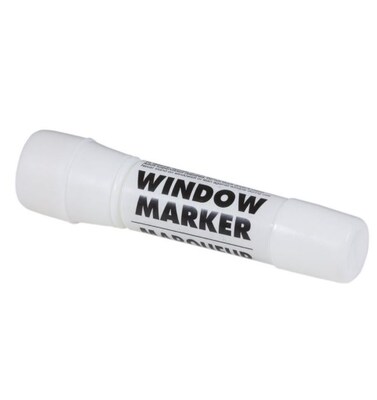 Marvy Uchida Washable Window Marker, Chisel Tip, White (5269WMWH)