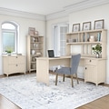 Bush Furniture Salinas 60W L Shaped Desk with Hutch, Lateral File Cabinet and 5 Shelf Bookcase, Ant