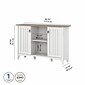 Bush Furniture Salinas 29.96" Accent Storage Cabinet with 3 Shelves, Shiplap Gray/Pure White (SAS147G2W-03)