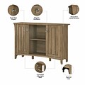 Bush Furniture Salinas 29.96 Accent Storage Cabinet with 3 Shelves, Reclaimed Pine (SAS147RCP-03)