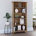 Bush Furniture Salinas 63H 5-Shelf Bookcase, Reclaimed Pine (SAB132RCP-03)