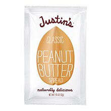 Justin Classic Squeeze Pack Peanut Butter, 1.15 oz., 60/Pack (307-00183)