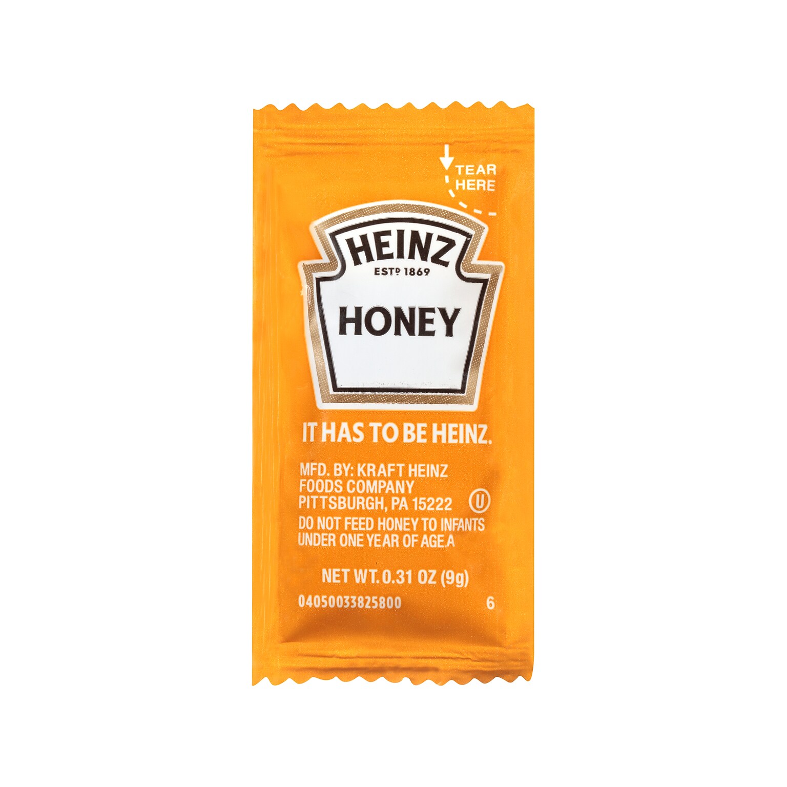 Heinz Single Serve Honey, 0.31 Oz., 200/Carton (342414/533700)