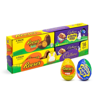 Reese's and Cadbury Easter Egg Variety Pack, 16 Count (220-00107)