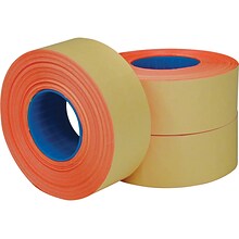 Garvey 2-Line Label Roll, Red, 1000 Labels/Roll, 3 Rolls/Pack (098619)