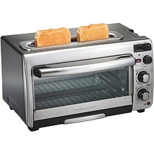 Hamilton Beach 2-in-1 Toaster Oven, Stainless Steel (31156)