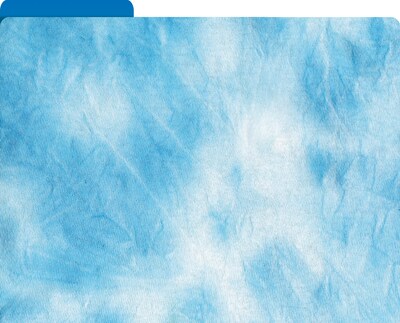 Barker Creek Tie-Dye and Ombré File Folders, 3-Tab, Letter Size, Assorted, 12/Pack (1346)