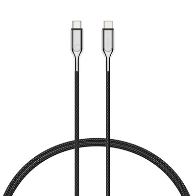 Cygnett Armored 2.0 USB-C to USB-C Charge and Sync Cable, 6', Black (CY2678PCTYC)
