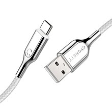 Cygnett Armored 2.0 USB-C to USB-A Charge and Sync Cable, 6, White (CY2698PCUSA)