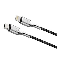 Cygnett Armored Lightning to USB-C Charge and Sync Cable, 3, Black (CY2799PCCCL)