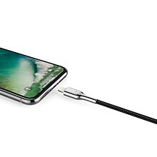 Cygnett Armored Lightning to USB-C Charge and Sync Cable, 6, Black (CY2801PCCCL)