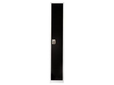AdirOffice 72'' Single Tier Key Lock Black Steel Storage Locker, 4/Pack (629-201-BLK-4PK)