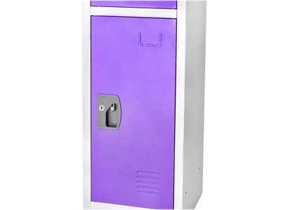 AdirOffice 72" 3-Tier Purple Storage Locker, 4/Pack (629-203-PUR-4PK)