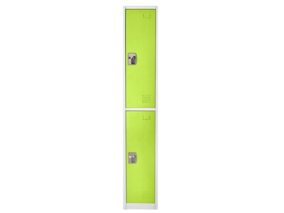 AdirOffice 72'' 2-Tier Key Lock Green Steel Storage Locker, 4/Pack (629-202-GRN-4PK)