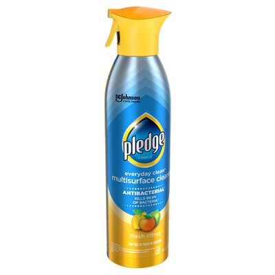 Pledge Clean It Antibacterial All-Purpose Cleaner, Fresh Citrus, 9.7 Oz. (652989)