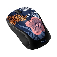 Logitech M317 Design Collection Limited Edition Forest Floral Wireless Ambidextrous Optical USB Mous