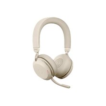 Jabra Evolve2 Active Noise Canceling Bluetooth Stereo Mobile On Ear Headset, Beige (27599-989-898)