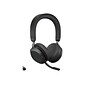 Jabra Evolve2 75 Active Noise Canceling Bluetooth Stereo On Ear Mobile Headset, USB-C, Black (27599-989-899)