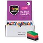 Dowling Magnets 2"(H) x 1"(W) x 1/2"(D) Big Block Magnets, Assorted Colors, 40/Pack (DO-710D)