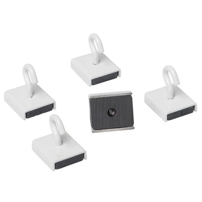 Dowling Magnets 1" x 0.88" Ceramic Magnetic Hooks, White (DO-735008)