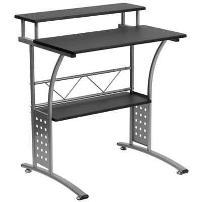 Flash Furniture 28" Desk Office Bundle Set, Black (BLNCLIFCHPX5BK)