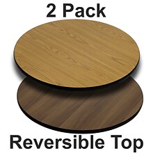 Flash Furniture 42 Reversible Restaurant Table Top, Natural/Walnut (2XURD42WNT)