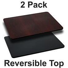 Flash Furniture 42 Reversible Restaurant Table Top, Black/Mahogany (2XUMBT3042)