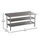 Flash Furniture Stainless Steel Worktable, 72" x 30" (NHWTGU3072BSP)