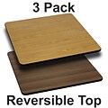 Flash Furniture 30 Reversible Restaurant Table Top, Natural/Walnut (3XUWNT3030)