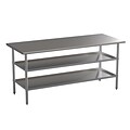 Flash Furniture Stainless Steel Worktable, 72 x 30 (NHWTGU3072)