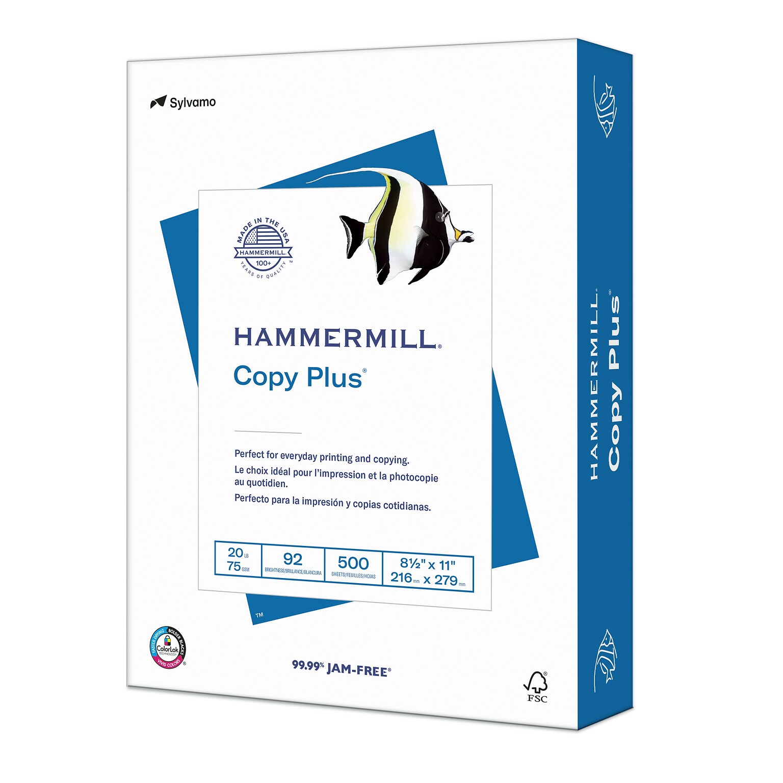 Hammermill Copy Plus 8.5 x 11 Copy Paper, 20 lbs., 92 Brightness, 500 Sheets/Ream (105007)