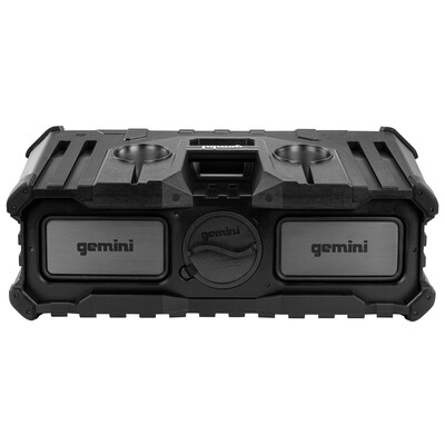 Gemini SoundSplash Dual 8-In 400-Watt Floating Bluetooth True Wireless Rechargeable Speaker with LED Party Lighting (SOSP-8BLK)