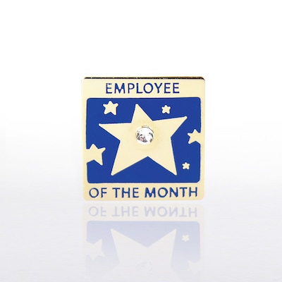 Baudville® Lapel Pin, Employee of the Month With Gem