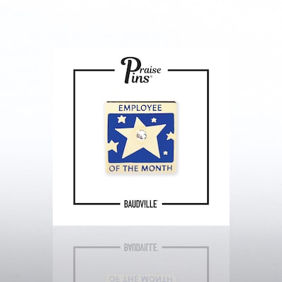 Baudville® Lapel Pin, Employee of the Month With Gem